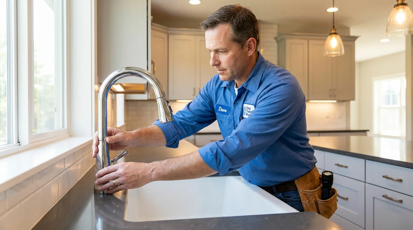 Kitchen faucet installation by Johns Plumbing LLC in Truman